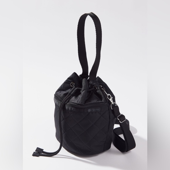 LeSportsac Drawstring Bucket Bag, Black - Picture 1 of 5